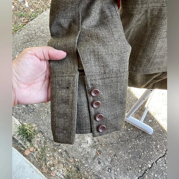 Larry Levine Herringbone 2 Piece Suit - Blazer & Jacket Set - Size 8 - NWT - Picture 6 of 11